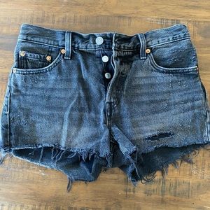 Black Levi’s 501 shorts